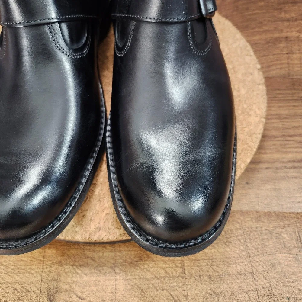 TIMBERLAND BLACK LEATHER ZIP BOOTS MENS 10